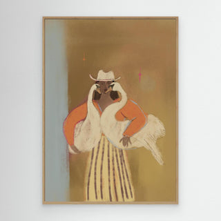 Swan Lady - Canvas ( Frame) 
