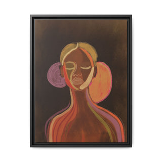 Silhouette Lady 12 - Canvas in Frame
