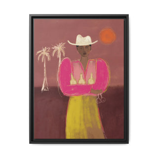 Drinks At Beach - Canvas in Frame