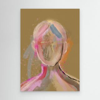 Silhouette Lady x Abstracto - Canvas ( Frame) - Copy