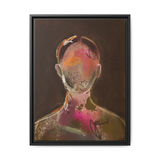 Silhouette Lady x Abstracto - Canvas in Frame