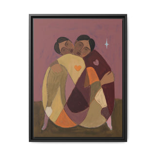 Hugging - Canvas in Frame