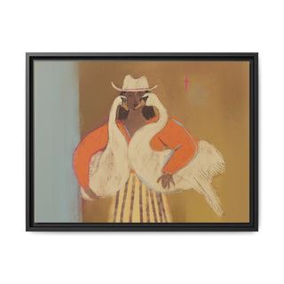 Swan Lady Horizontal - Canvas In Frame