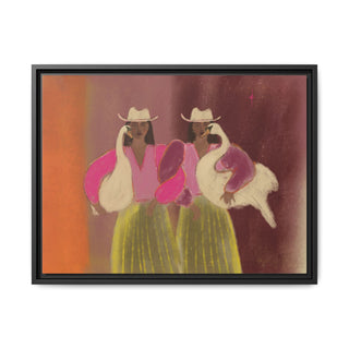 Swan Sisters - Canvas In Frame