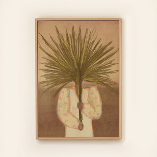 Palmgirl Beige - Canvas (Frame)
