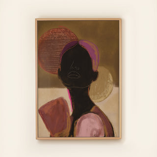Silhouette Lady 3 - Canvas ( Frame)