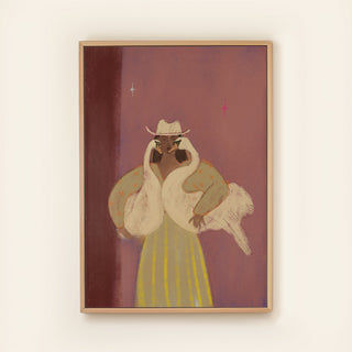 Swan Lady - Canvas ( Frame)