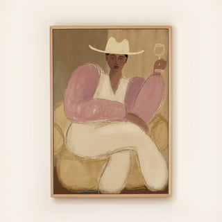 Tell Me More Beige - Canvas ( Frame)