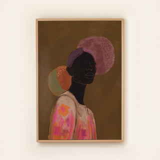 Silhouette Lady 1 - Canvas ( Frame)