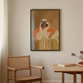 Swan Lady - Canvas ( Frame)