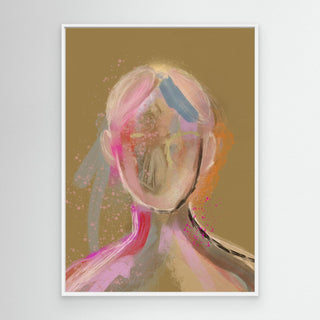 Silhouette Lady x Abstracto - Canvas ( Frame) - Copy