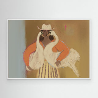 Swan Lady Horizontal - Canvas (Frame)