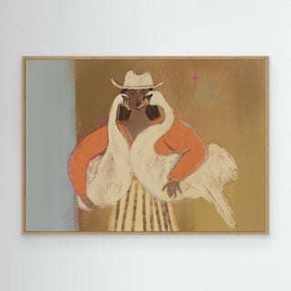 Swan Lady Horizontal - Canvas (Frame)