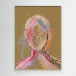 Silhouette Lady x Abstracto - Canvas ( Frame) - Copy