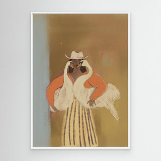 Swan Lady - Canvas ( Frame) 