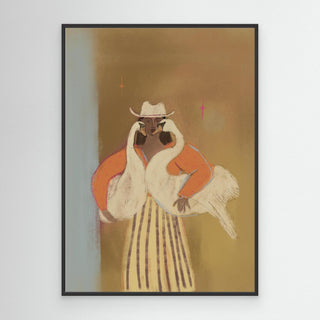 Swan Lady - Canvas ( Frame) 