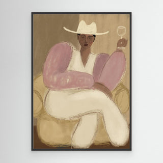 Tell Me More Beige - Canvas ( Frame)   