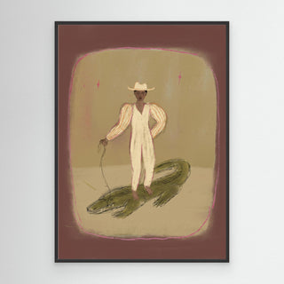 Crocodile Cowboy 2 - Canvas ( Frame)  