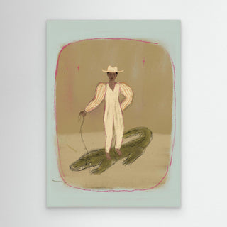 Crocodile Cowboy - Canvas ( Frame)   
