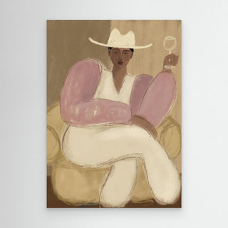 Tell Me More Beige - Canvas ( Frame)   