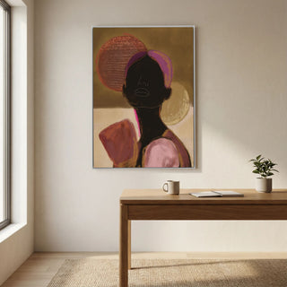 Silhouette Lady 3 - Canvas ( Frame)