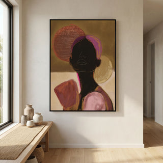 Silhouette Lady 3 - Canvas ( Frame)