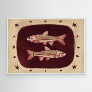 Double Fishy - Canvas (Frame) 