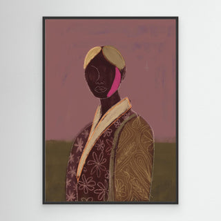 Silhouette Lady 10 - Canvas ( Frame) 