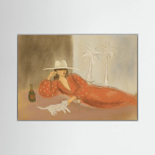 Champagne Lady - Canvas (Frame)  