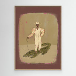 Crocodile Cowboy 2 - Canvas ( Frame)  