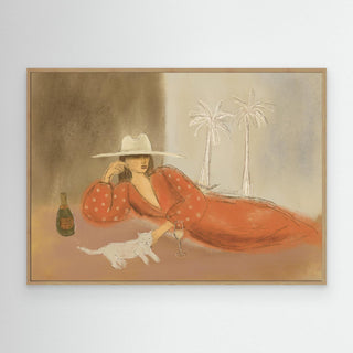 Champagne Lady - Canvas (Frame)  