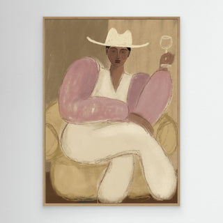 Tell Me More Beige - Canvas ( Frame)   