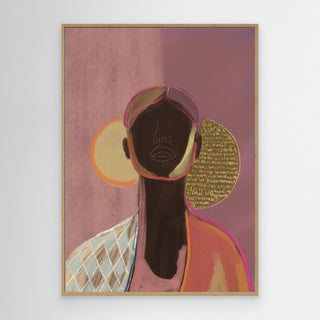 Silhouette Lady 8- Canvas ( Frame) 