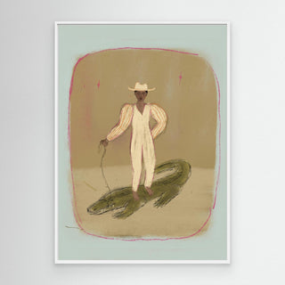 Crocodile Cowboy - Canvas ( Frame)   