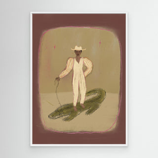 Crocodile Cowboy 2 - Canvas ( Frame)  