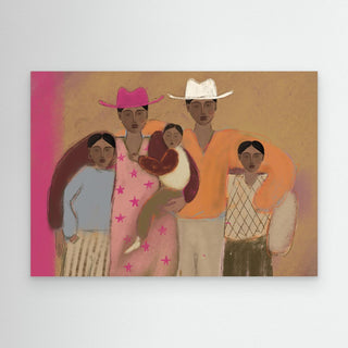 Family Of Five - Canvas (Frame)