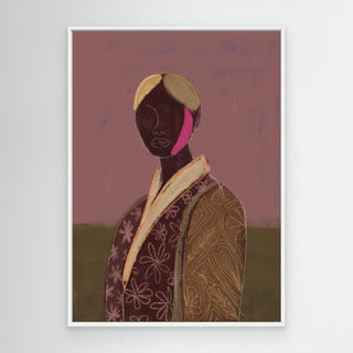 Silhouette Lady 10 - Canvas ( Frame) 