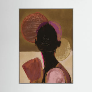 Silhouette Lady 3 - Canvas ( Frame)