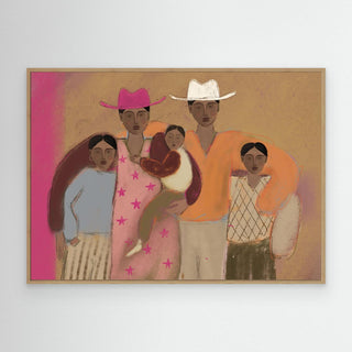 Family Of Five - Canvas (Frame)