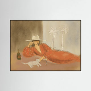 Champagne Lady - Canvas (Frame)  