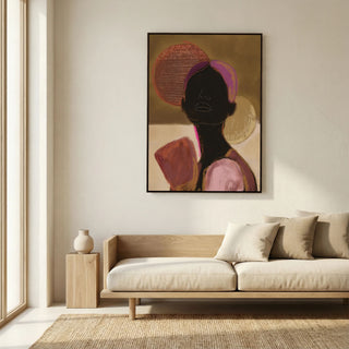 Silhouette Lady 3 - Canvas ( Frame)