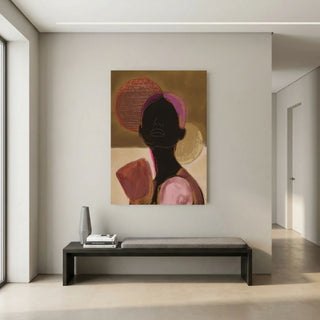Silhouette Lady 3 - Canvas ( Frame)