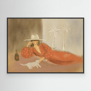 Champagne Lady - Canvas (Frame)  