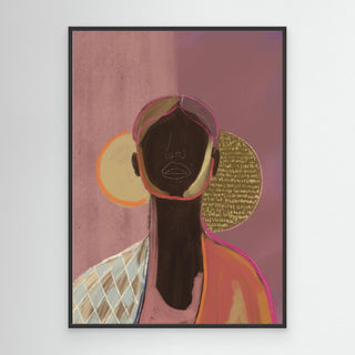 Silhouette Lady 8- Canvas ( Frame) 