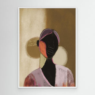 Silhouette Lady 2 - Canvas ( Frame) 