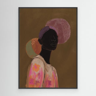Silhouette Lady 1 - Canvas ( Frame) 