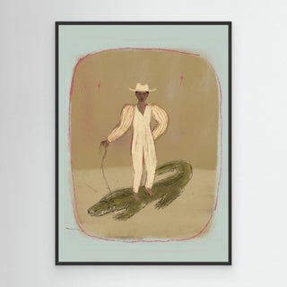 Crocodile Cowboy - Canvas ( Frame)   