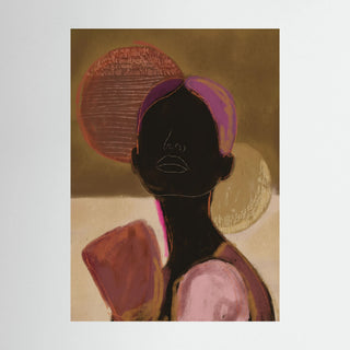 Silhouette Lady 3 - Canvas ( Frame)