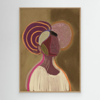 Silhouette Lady 6 - Canvas ( Frame)  