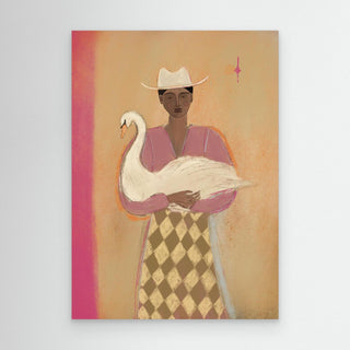 Swan Lady 2 - Canvas ( Frame) 